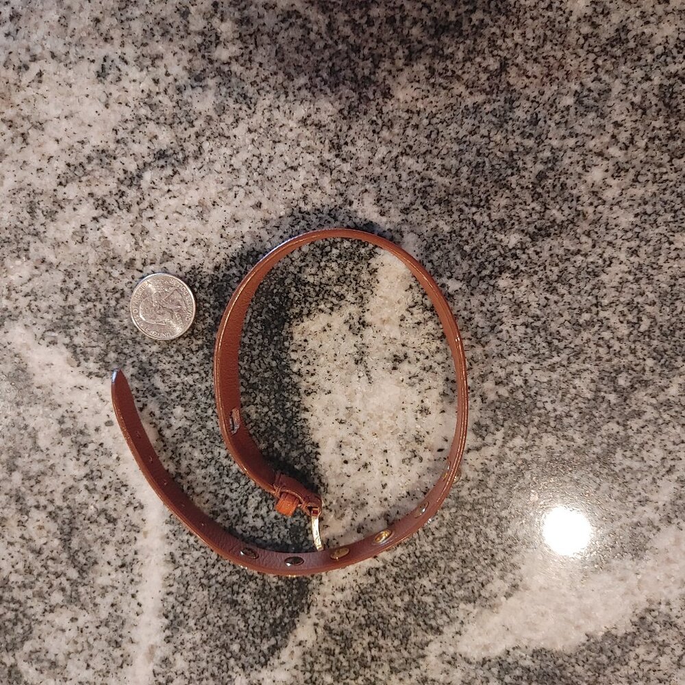 Louis Vuitton Leather Wrap Bracelet  - Made in Spain - color brown / tan. - Picture 14 of 16